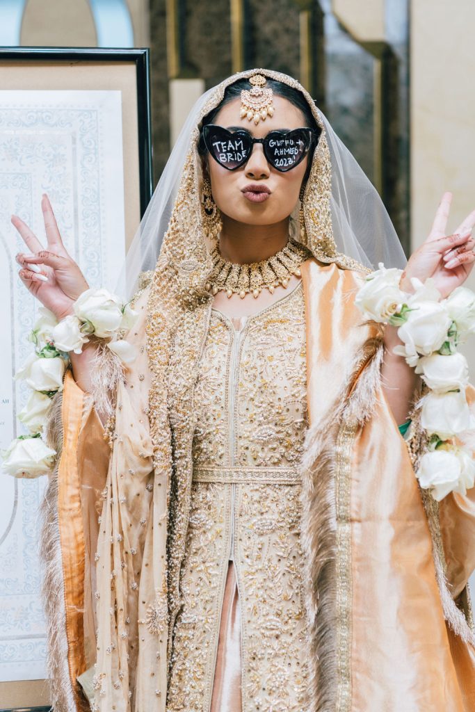 bride at her nikkah ceremony